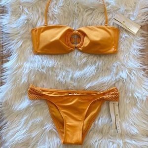 Orange bandeau bikini from R Collections by Raisins, Size S